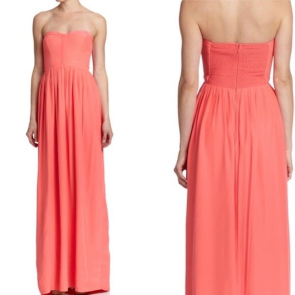 Parker NWT Silk Bayou Strapless Maxi Dress